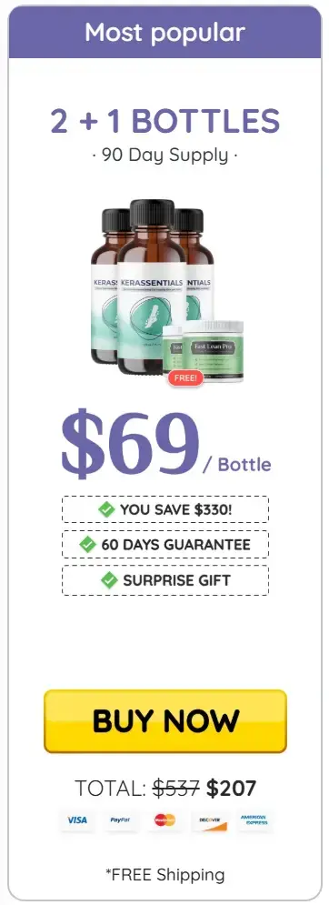 Kerassentials 90-day supply 6 bottle package for $207